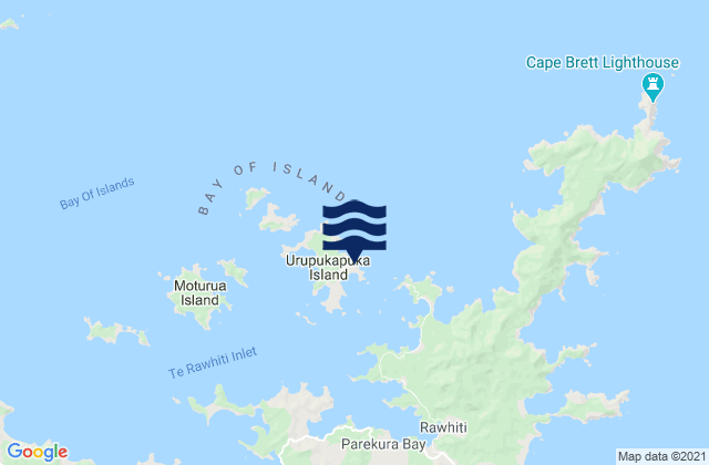 Karte der Gezeiten Kaimarama Bay, New Zealand