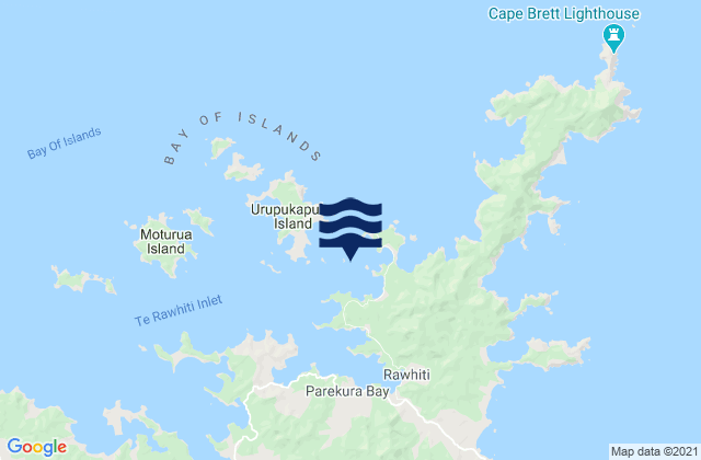 Karte der Gezeiten Kaingahoa Bay, New Zealand