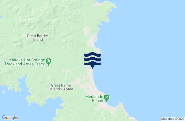Karte der Gezeiten Kaitoke Beach, New Zealand