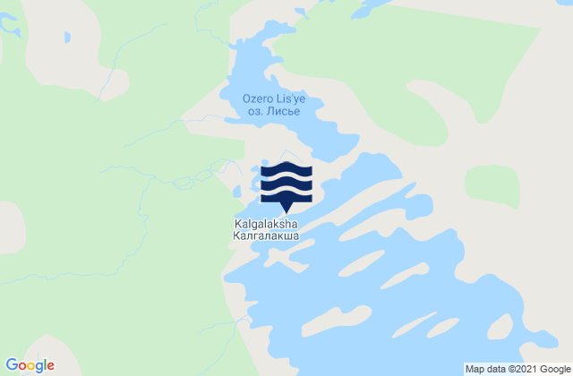Karte der Gezeiten Kalgalaksha Kalgalaksha Bay, Russia