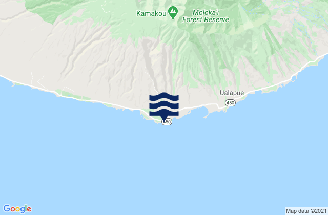 Karte der Gezeiten Kamalo Harbor, United States