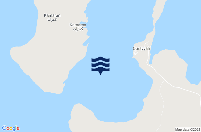 Karte der Gezeiten Kamaran Passage, Yemen