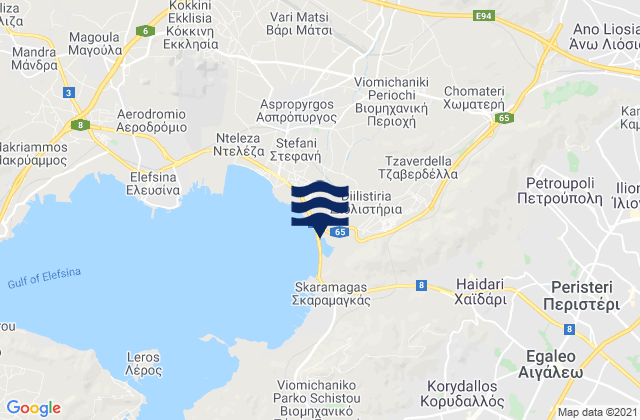 Karte der Gezeiten Kamaterón, Greece