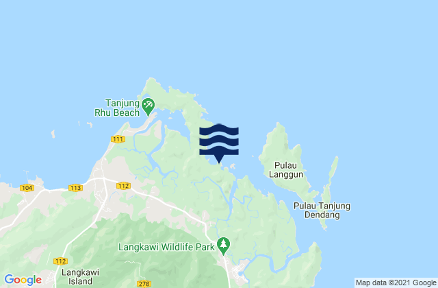 Karte der Gezeiten Kampung Kilim, Malaysia
