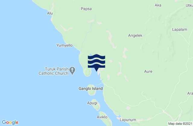 Karte der Gezeiten Kandrian, Papua New Guinea