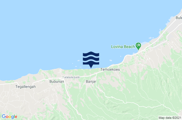 Karte der Gezeiten Kanginan, Indonesia