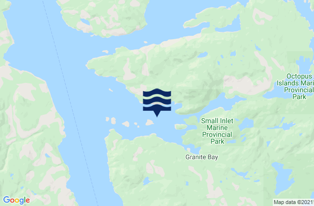 Karte der Gezeiten Kanish Bay, Canada