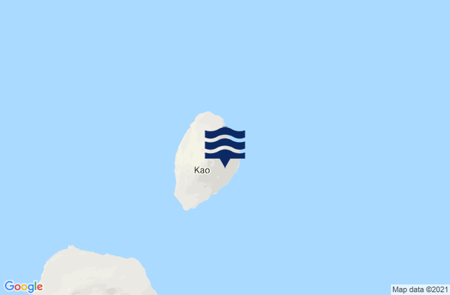 Karte der Gezeiten Kao Island, Tonga