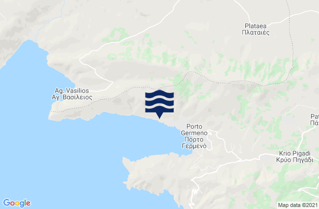 Karte der Gezeiten Kaparéllion, Greece