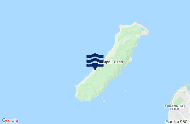 Karte der Gezeiten Kapiti Island, New Zealand