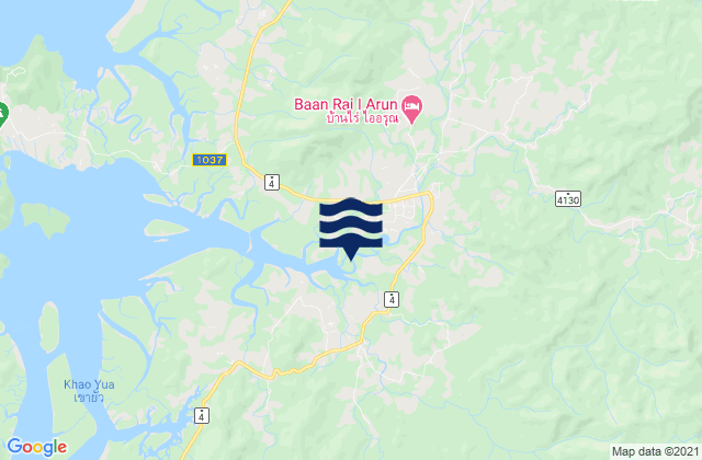 Karte der Gezeiten Kapoe, Thailand