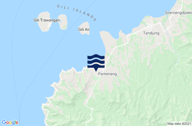 Karte der Gezeiten Karangsubagan, Indonesia