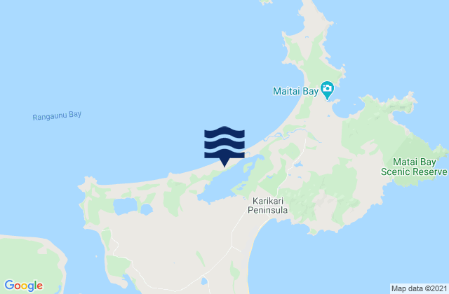 Karte der Gezeiten Karikari Peninsula, New Zealand