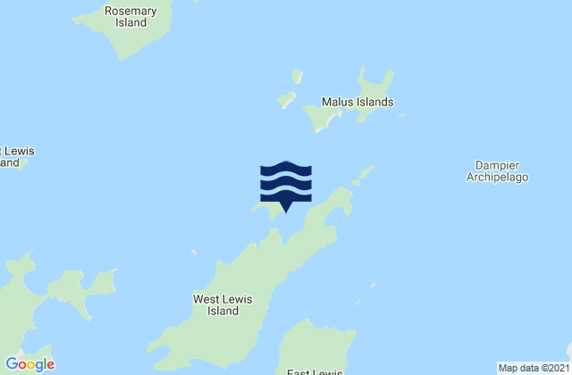 Karte der Gezeiten Karratha Bay, Australia
