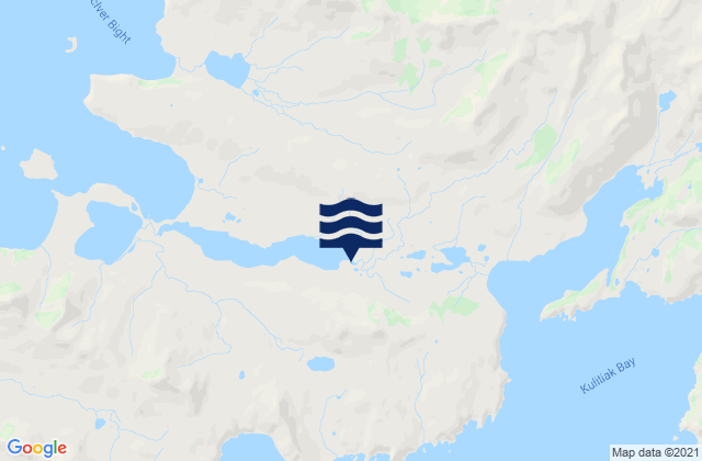 Karte der Gezeiten Kashega Bay, United States