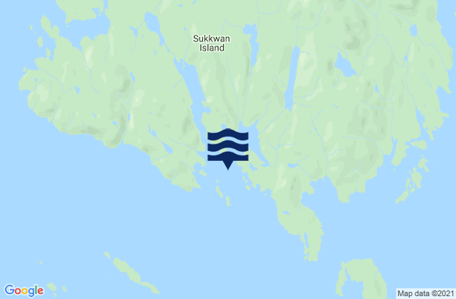 Karte der Gezeiten Kasook Inlet, United States