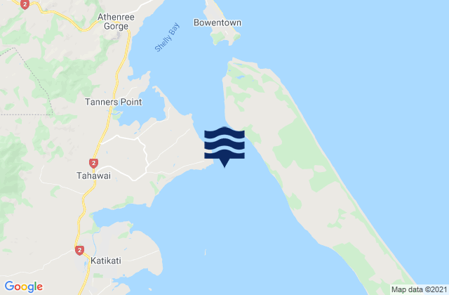 Karte der Gezeiten Katikati - Kauri Point, New Zealand
