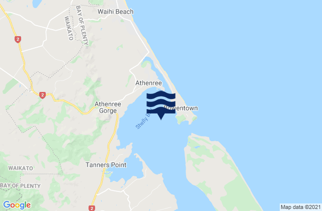 Karte der Gezeiten Katikati Harbour, New Zealand