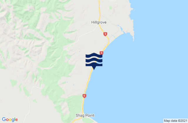 Karte der Gezeiten Katiki Beach, New Zealand