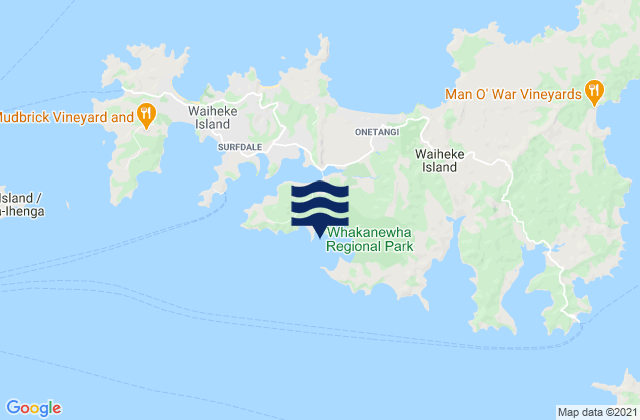 Karte der Gezeiten Kauaroa Bay, New Zealand
