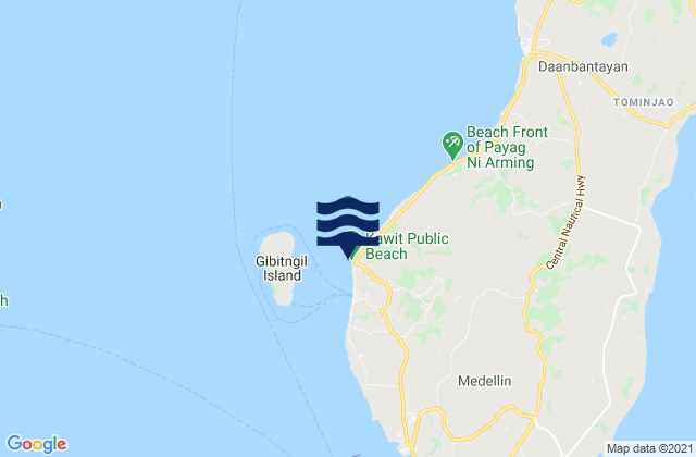 Karte der Gezeiten Kauit, Philippines