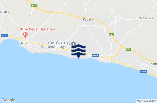 Karte der Gezeiten Kavaklı, Turkey