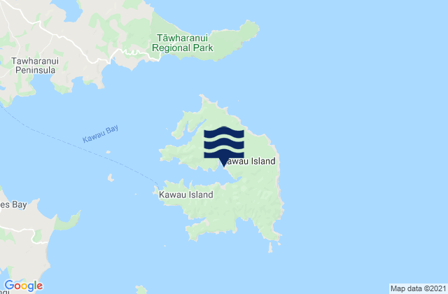 Karte der Gezeiten Kawau Island, New Zealand