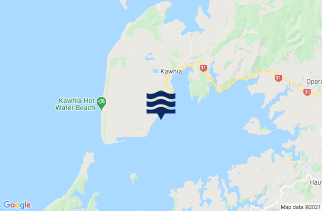 Karte der Gezeiten Kawhia, New Zealand