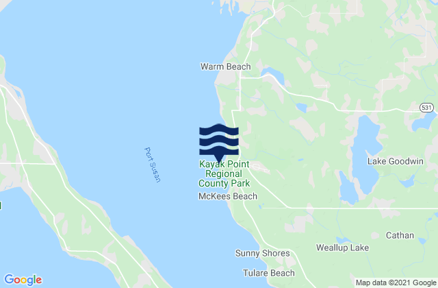 Karte der Gezeiten Kayak Point, United States