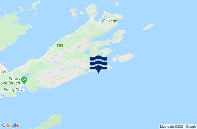 Karte der Gezeiten Keats Island, Canada