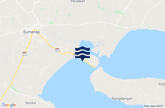 Karte der Gezeiten Kebunkelapa, Indonesia