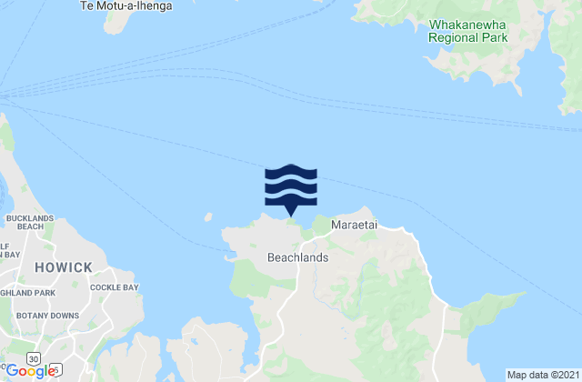 Karte der Gezeiten Kellys Beach, New Zealand