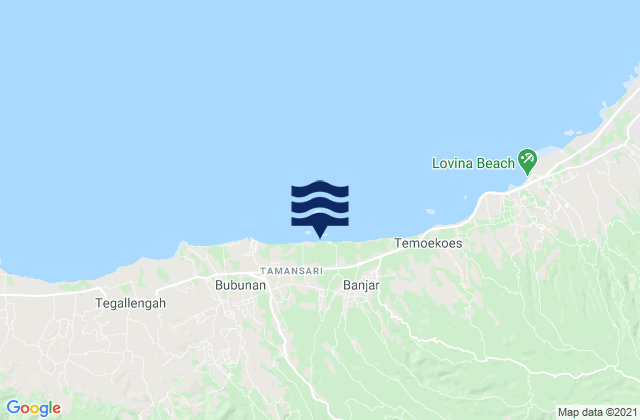 Karte der Gezeiten Kelodan, Indonesia