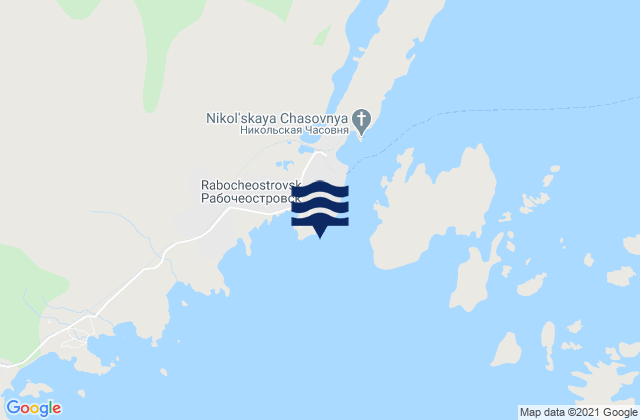 Karte der Gezeiten Kem Popov Island, Russia