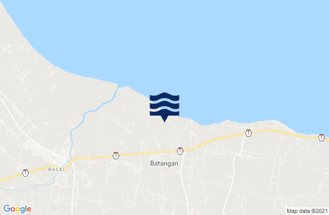 Karte der Gezeiten Kemangi, Indonesia