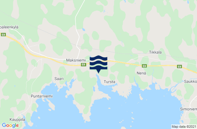 Karte der Gezeiten Keminmaa, Finland