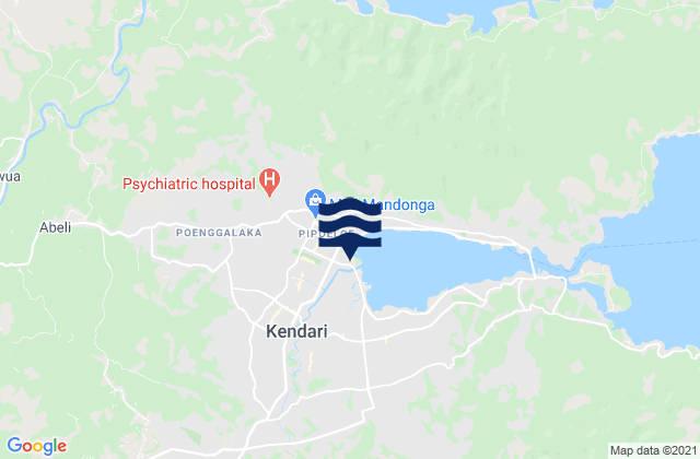 Karte der Gezeiten Kendari, Indonesia