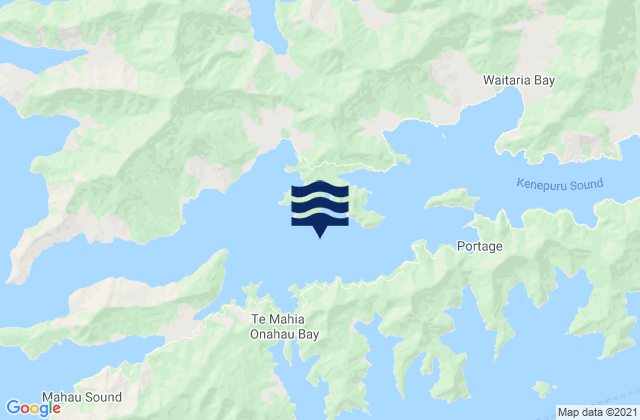 Karte der Gezeiten Kenepuru Sound, New Zealand