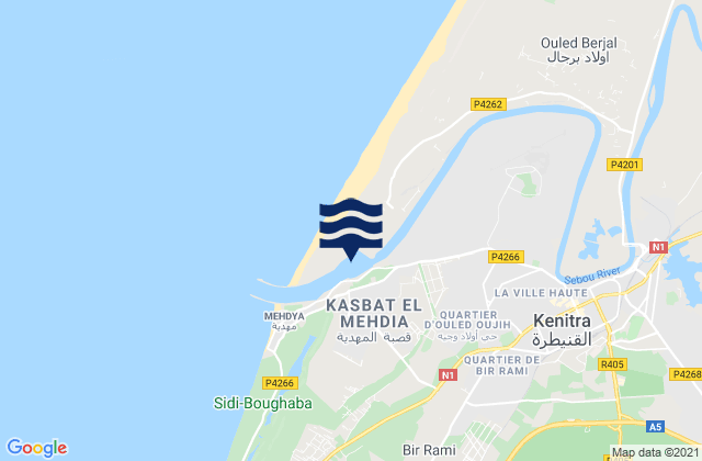 Karte der Gezeiten Kenitra, Morocco
