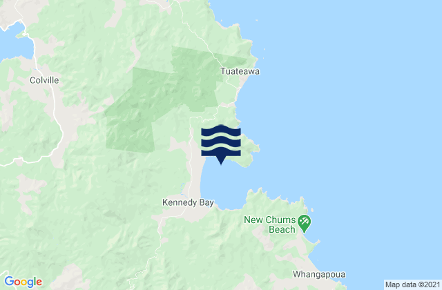 Karte der Gezeiten Kennedys Bay, New Zealand