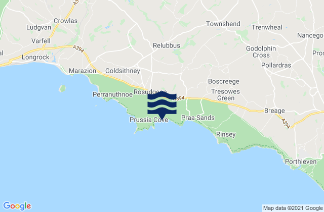 Karte der Gezeiten Kenneggy Cove, United Kingdom