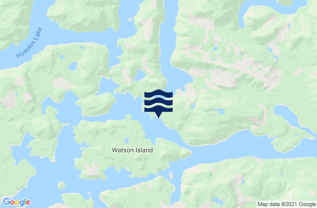 Karte der Gezeiten Kenneth Passage, Canada