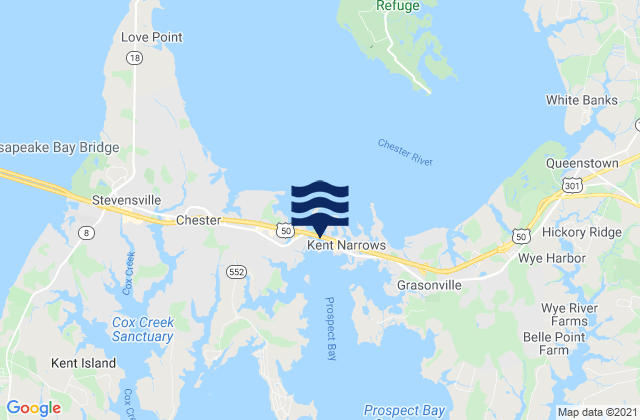 Karte der Gezeiten Kent Island Narrows (highway bridge), United States