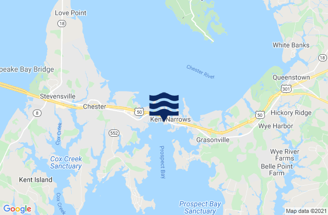 Karte der Gezeiten Kent Island Narrows, United States