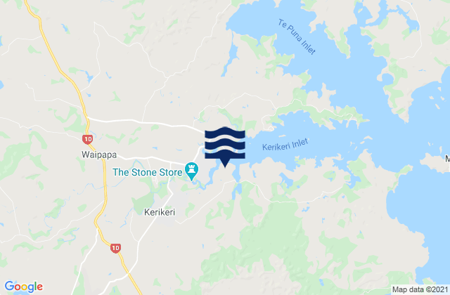 Karte der Gezeiten Kerikeri, New Zealand