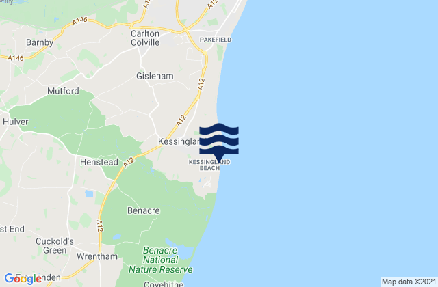 Karte der Gezeiten Kessingland Beach, United Kingdom