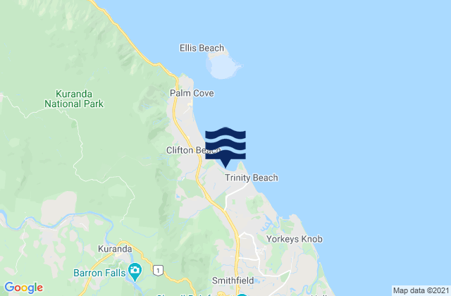 Karte der Gezeiten Kewarra Beach, Australia