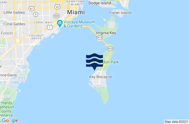 Karte der Gezeiten Key Biscayne Yacht Club, United States