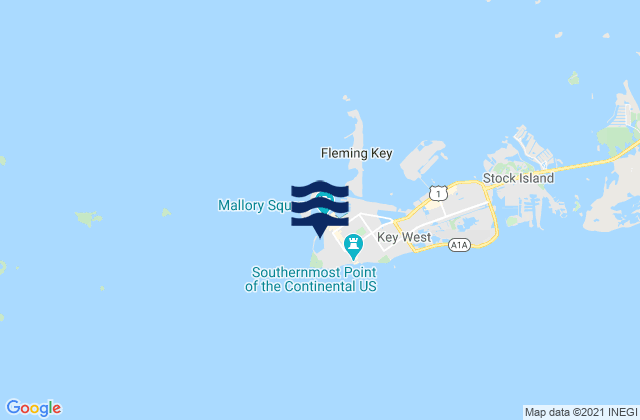 Karte der Gezeiten Key West (Naval Base), United States