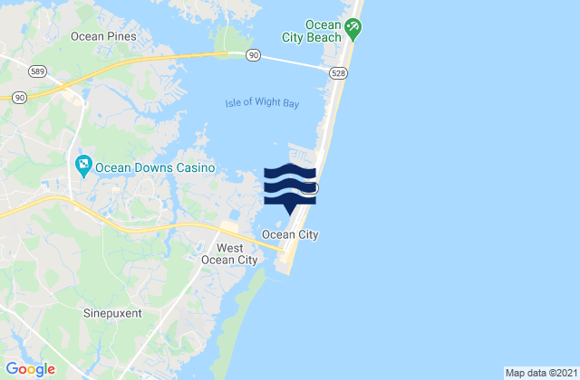 Karte der Gezeiten Keydash Isle Of Wight Bay, United States